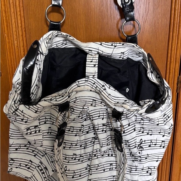 Musical Note Patterned Tote Bag - Picture 4 of 4